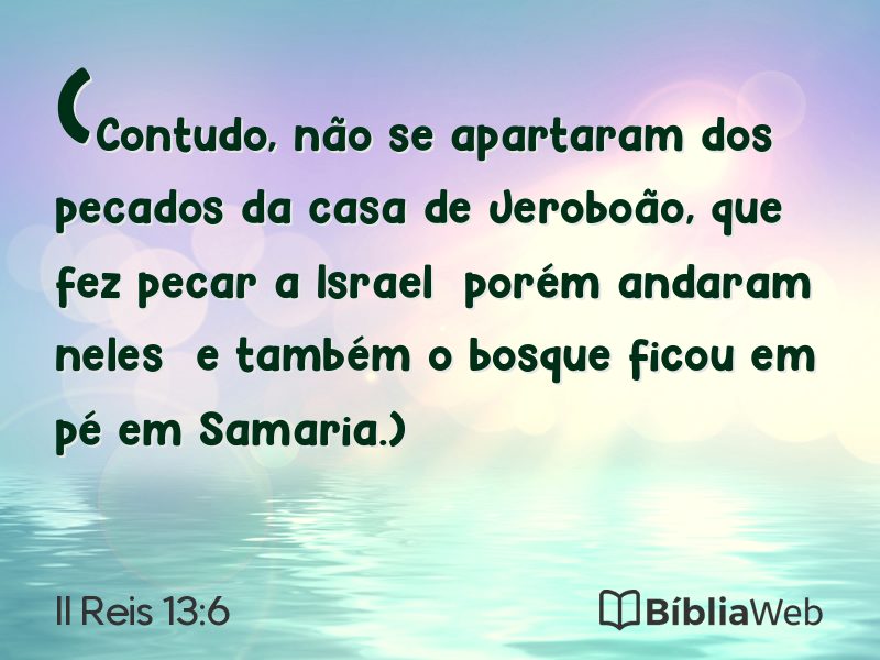 II Reis 13:6 em imagem para compartilhar