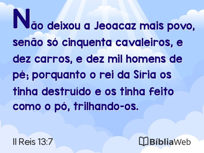 II Reis 13:7 em imagem para compartilhar