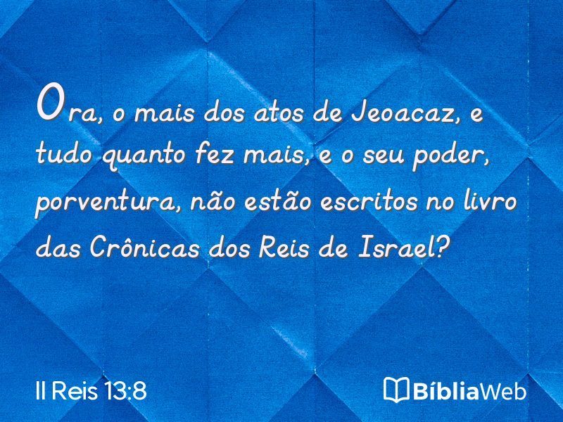 II Reis 13:8 em imagem para compartilhar
