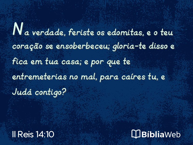 II Reis 14:10 em imagem para compartilhar