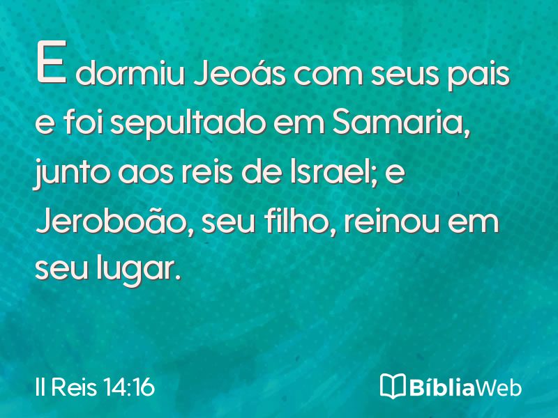 II Reis 14:16 em imagem para compartilhar