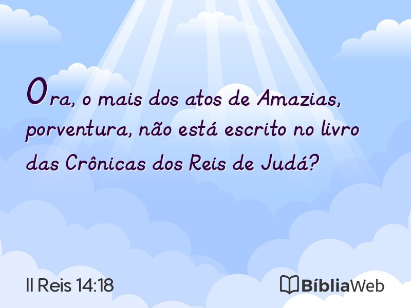 II Reis 14:18 em imagem para compartilhar