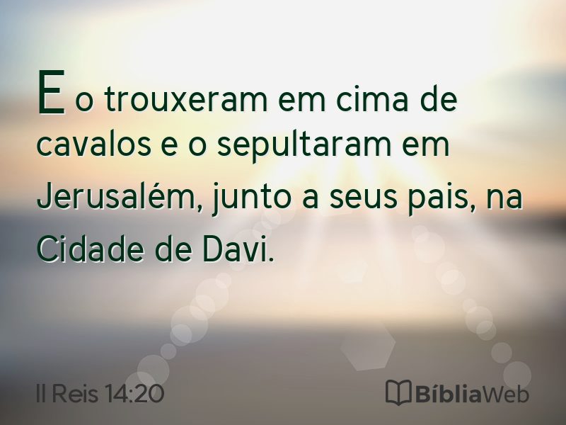 II Reis 14:20 em imagem para compartilhar