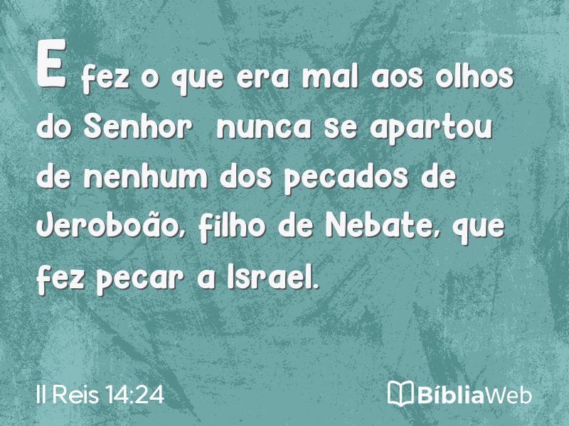 II Reis 14:24 em imagem para compartilhar