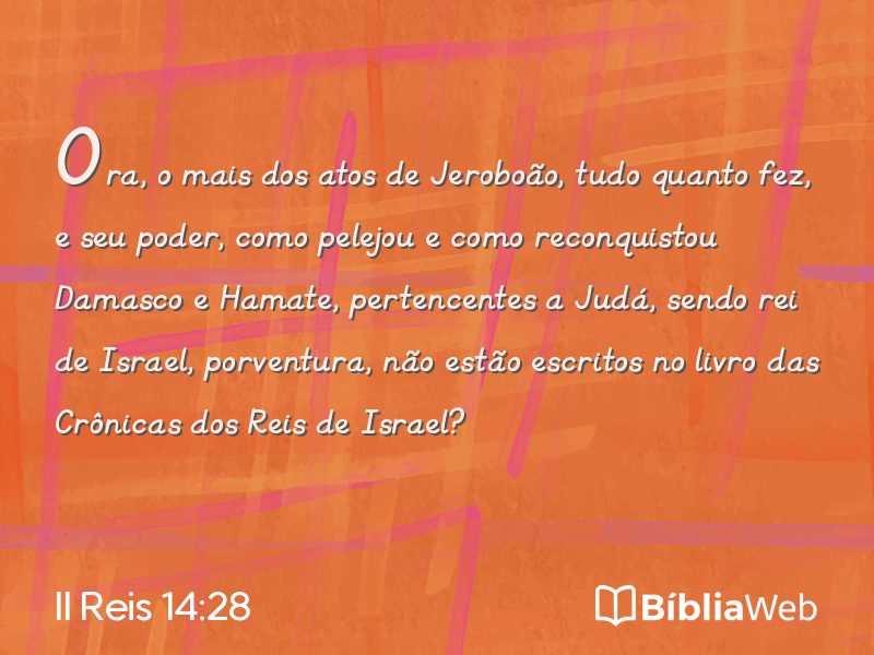 II Reis 14:28 em imagem para compartilhar