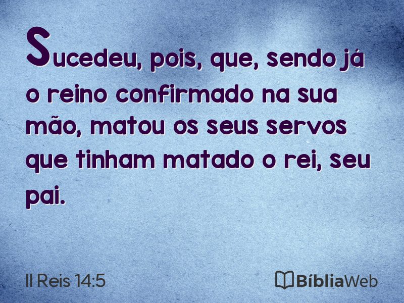 II Reis 14:5 em imagem para compartilhar