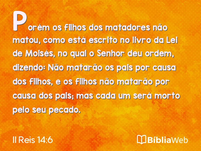 II Reis 14:6 em imagem para compartilhar