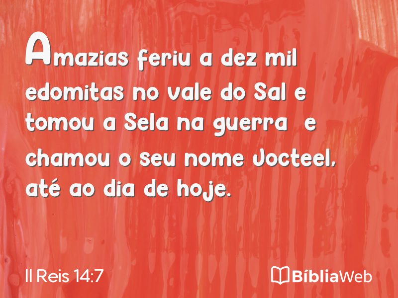 II Reis 14:7 em imagem para compartilhar