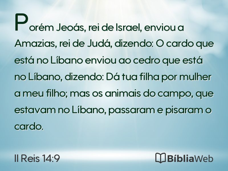 II Reis 14:9 em imagem para compartilhar