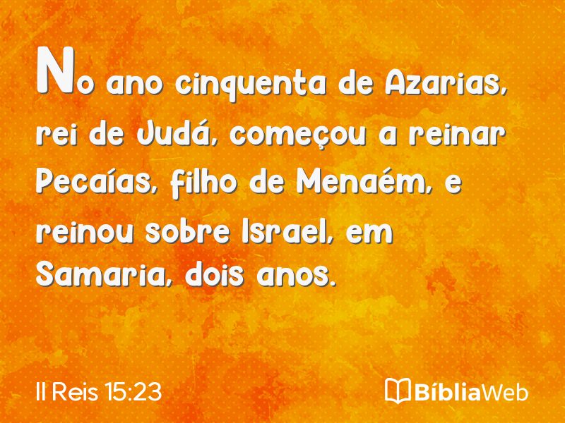 II Reis 15:23 em imagem para compartilhar