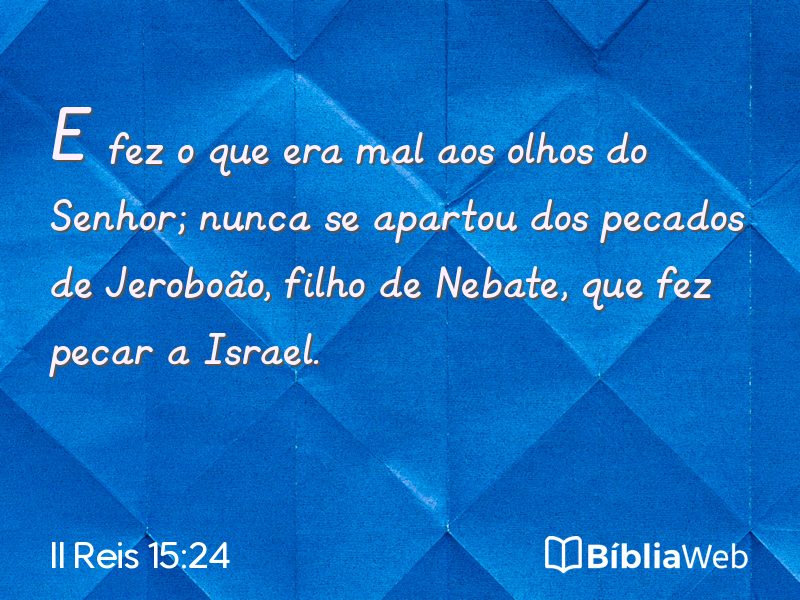 II Reis 15:24 em imagem para compartilhar