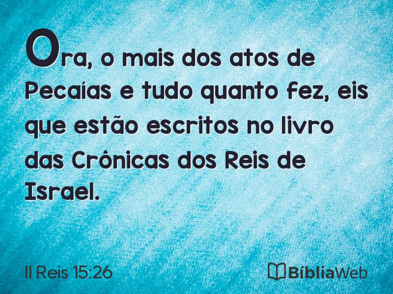 II Reis 15:26 em imagem para compartilhar