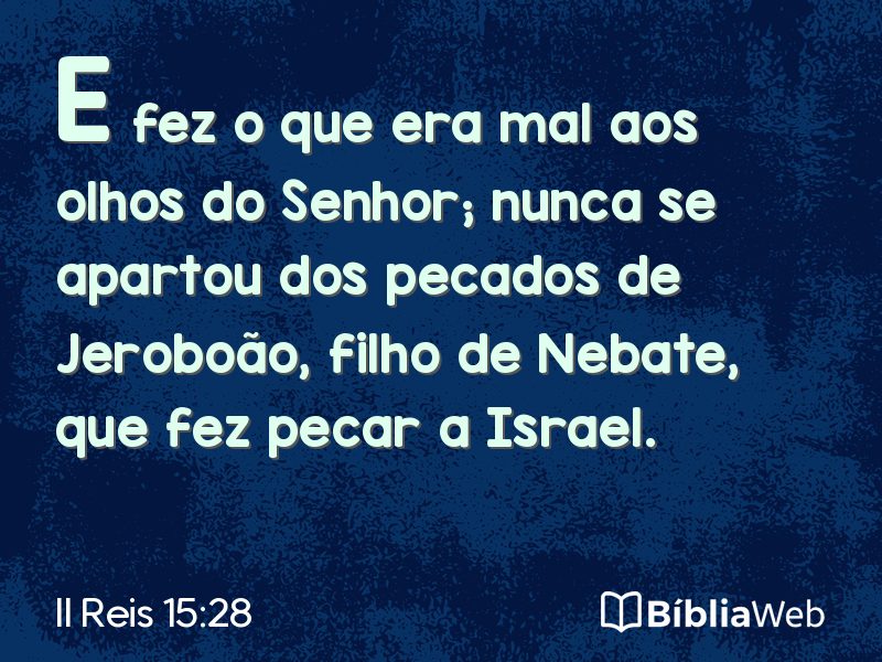 II Reis 15:28 em imagem para compartilhar