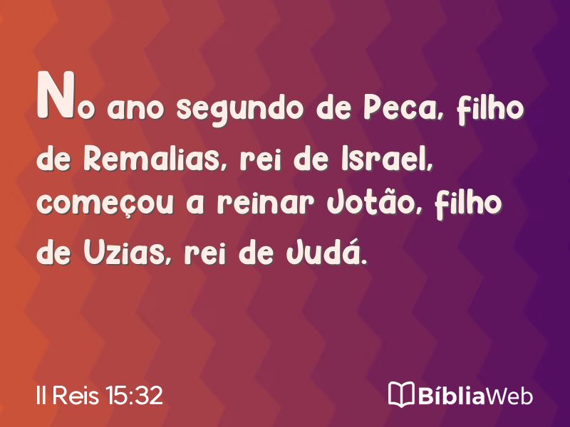 II Reis 15:32 em imagem para compartilhar