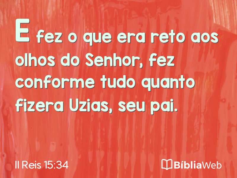II Reis 15:34 em imagem para compartilhar