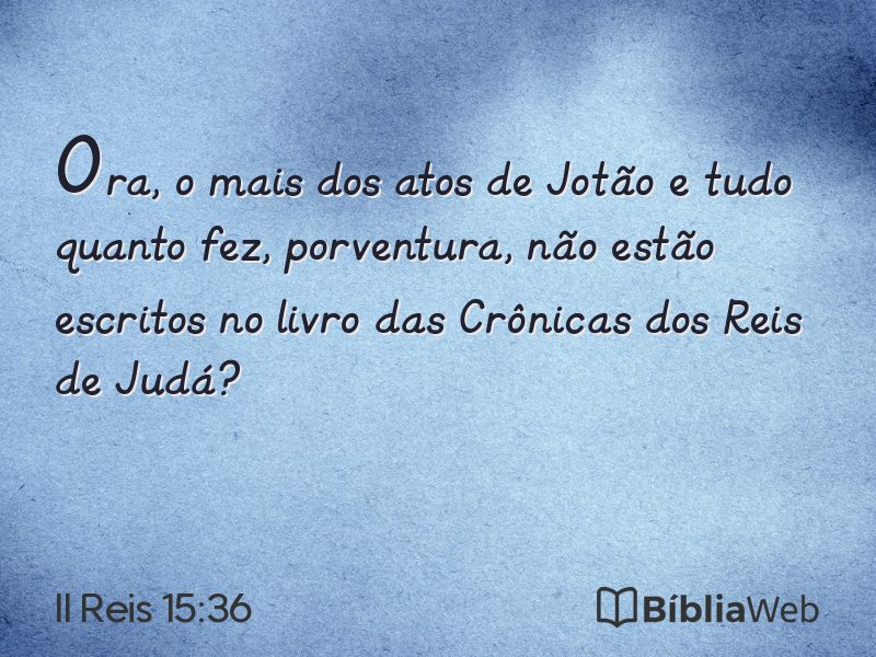 II Reis 15:36 em imagem para compartilhar