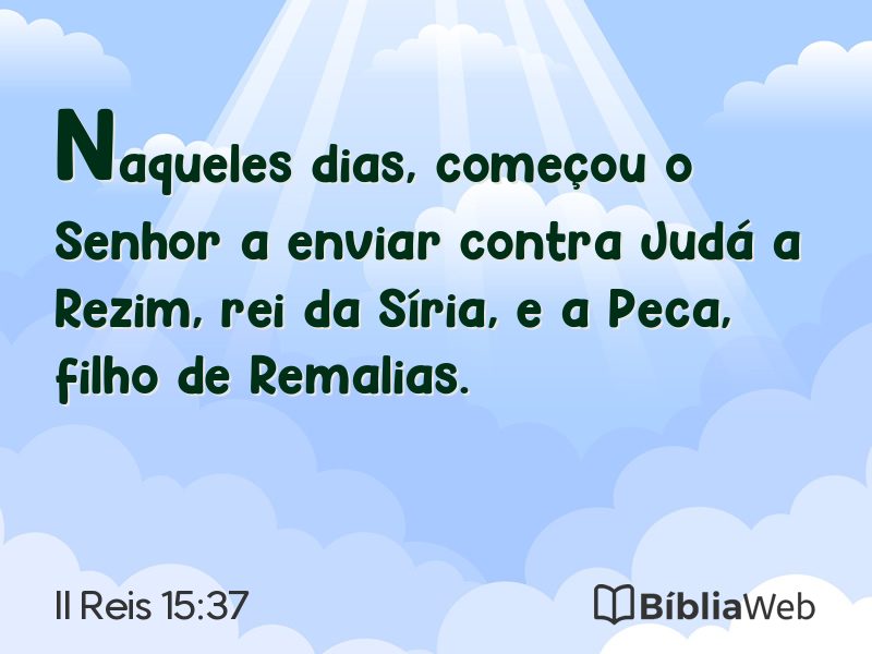 II Reis 15:37 em imagem para compartilhar
