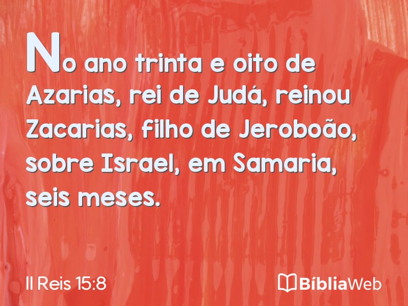 II Reis 15:8 em imagem para compartilhar
