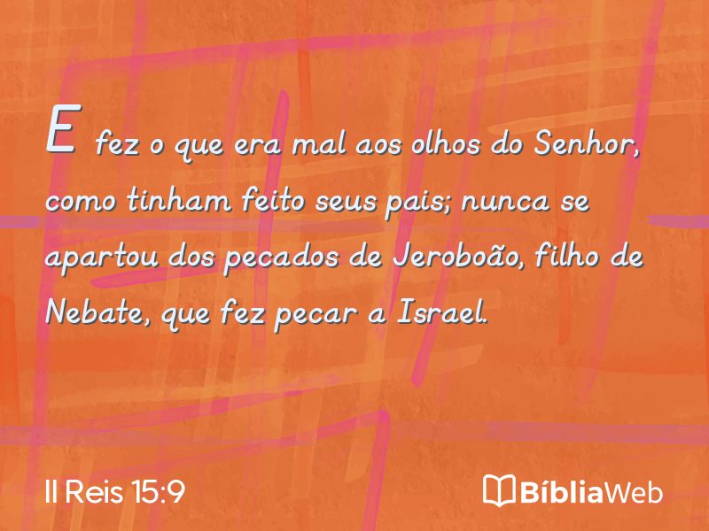 II Reis 15:9 em imagem para compartilhar