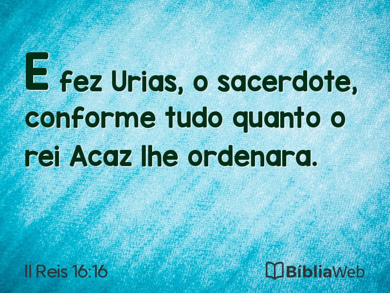 II Reis 16:16 em imagem para compartilhar