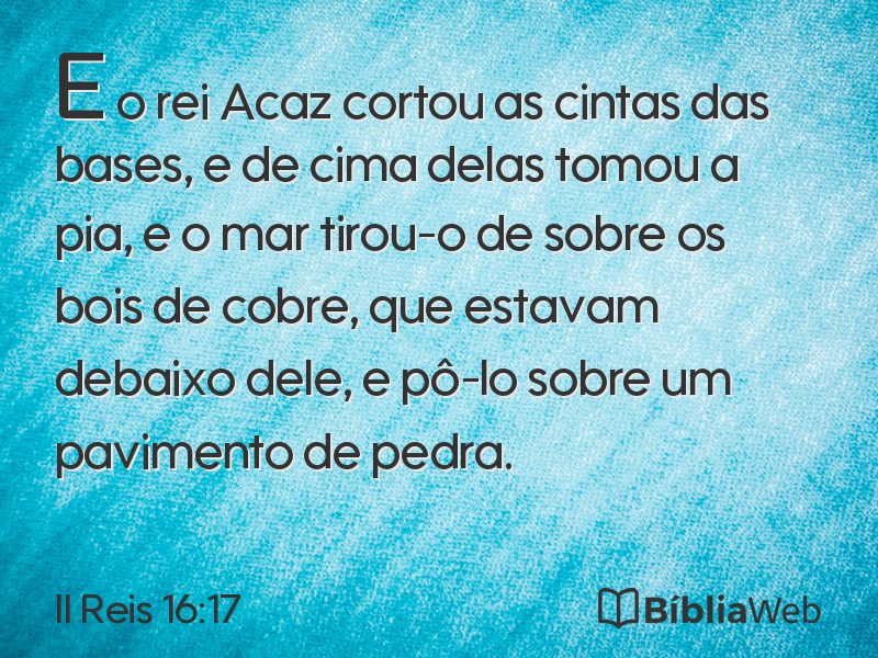 II Reis 16:17 em imagem para compartilhar