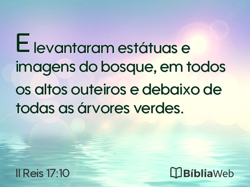 II Reis 17:10 em imagem para compartilhar