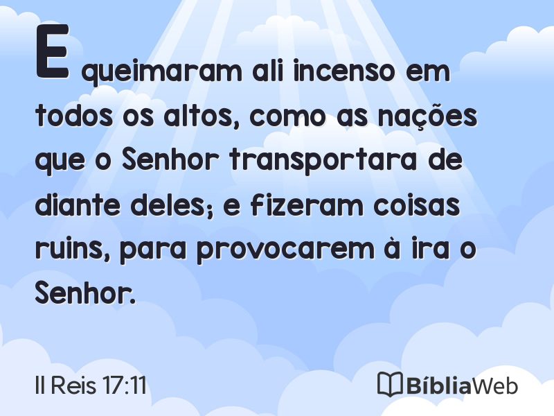 II Reis 17:11 em imagem para compartilhar
