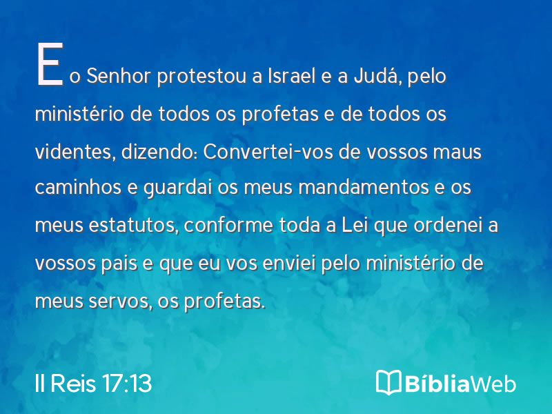 II Reis 17:13 em imagem para compartilhar
