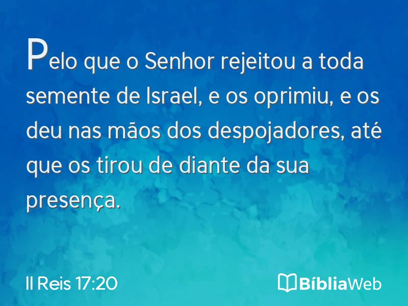 II Reis 17:20 em imagem para compartilhar