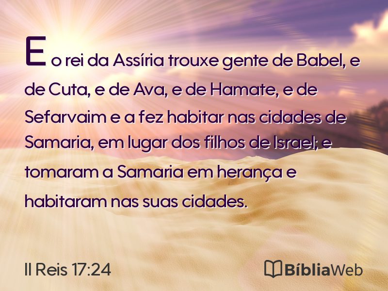 II Reis 17:24 em imagem para compartilhar
