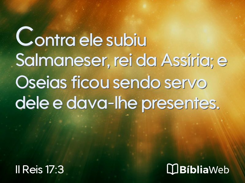 II Reis 17:3 em imagem para compartilhar