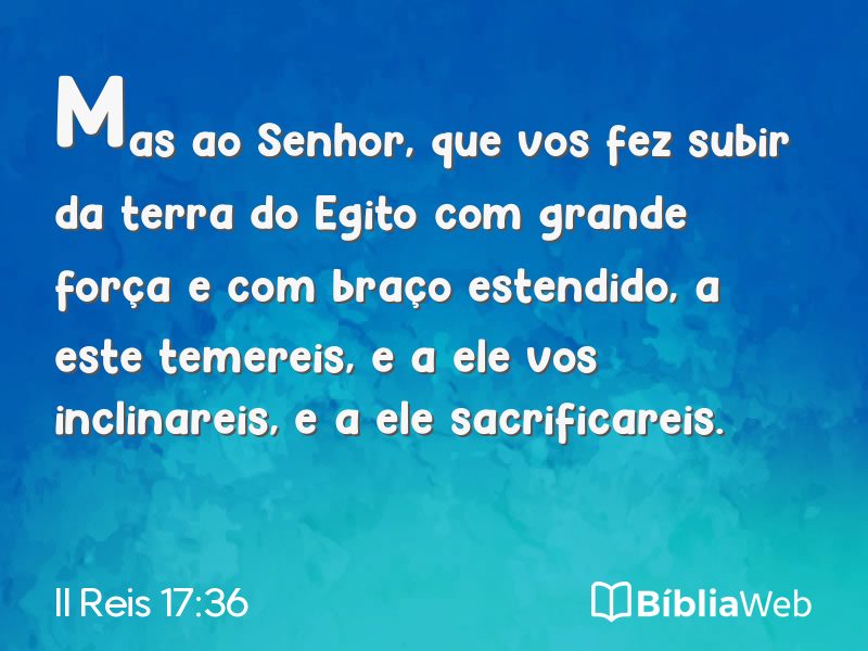 II Reis 17:36 em imagem para compartilhar