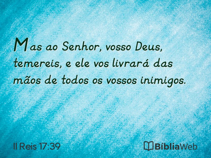 II Reis 17:39 em imagem para compartilhar