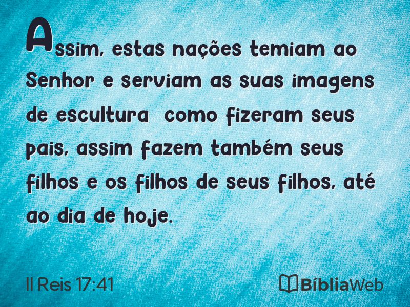 II Reis 17:41 em imagem para compartilhar