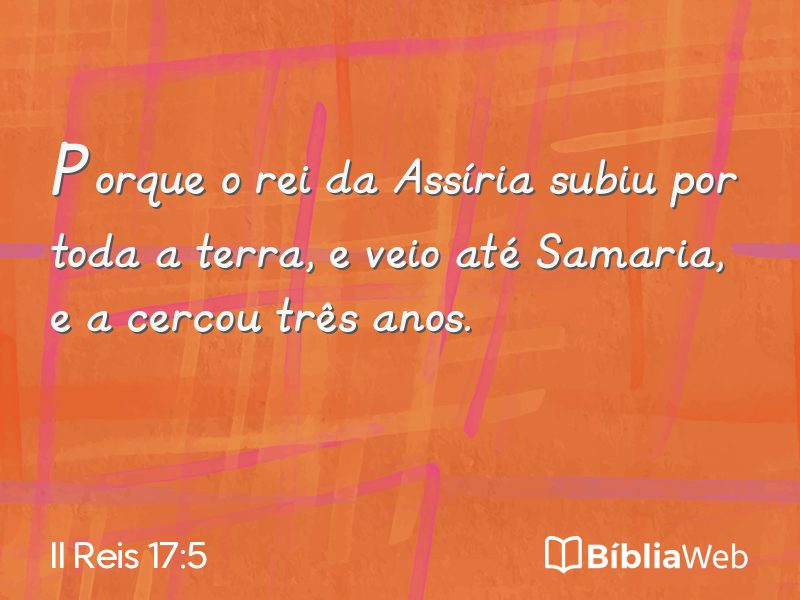II Reis 17:5 em imagem para compartilhar