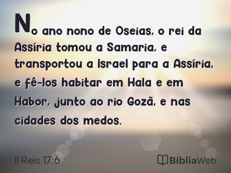 II Reis 17:6 em imagem para compartilhar