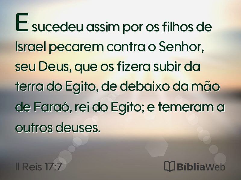 II Reis 17:7 em imagem para compartilhar