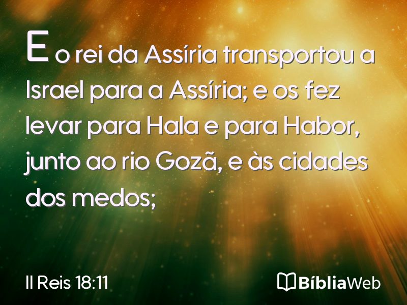 II Reis 18:11 em imagem para compartilhar