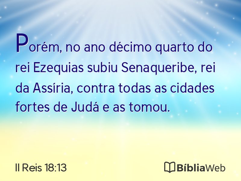 II Reis 18:13 em imagem para compartilhar