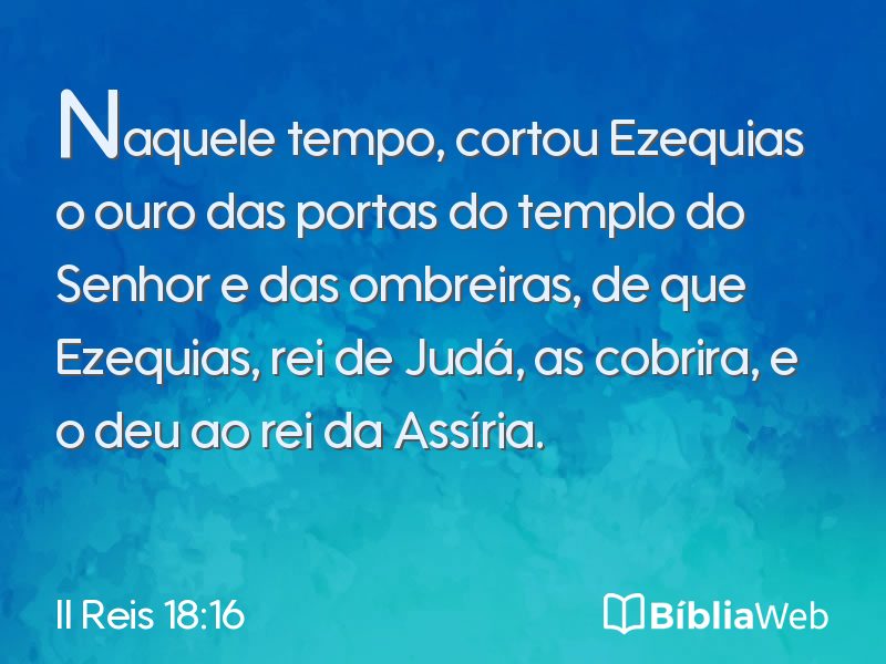 II Reis 18:16 em imagem para compartilhar