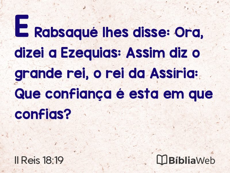 II Reis 18:19 em imagem para compartilhar