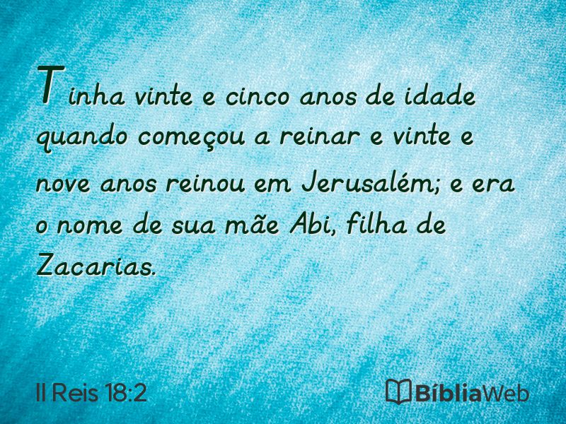 II Reis 18:2 em imagem para compartilhar