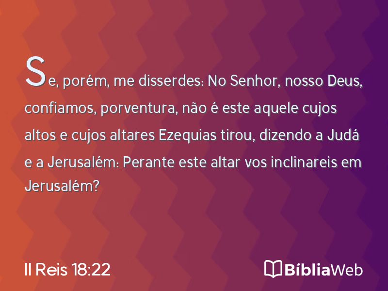 II Reis 18:22 em imagem para compartilhar