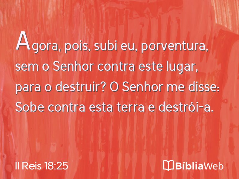 II Reis 18:25 em imagem para compartilhar