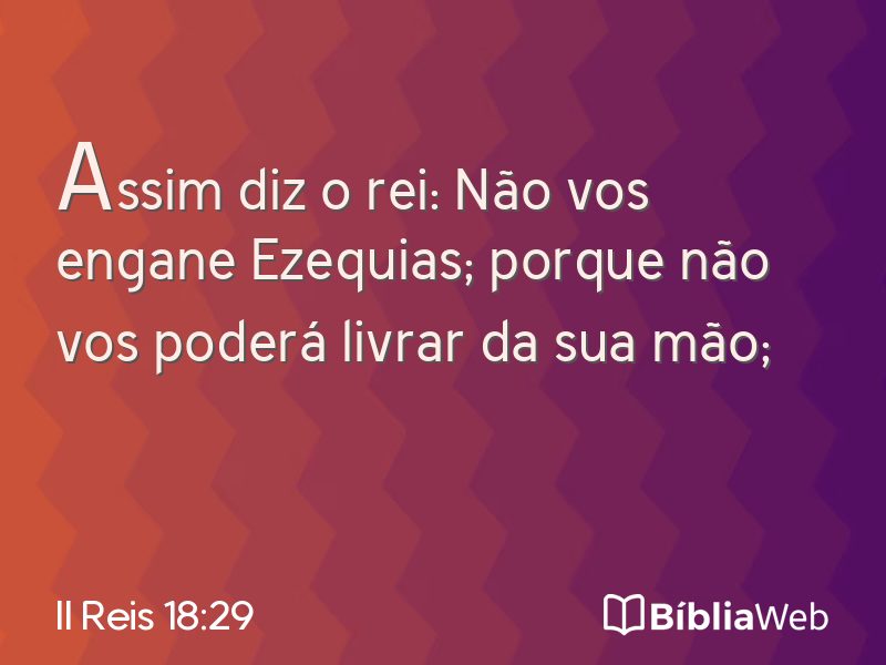 II Reis 18:29 em imagem para compartilhar