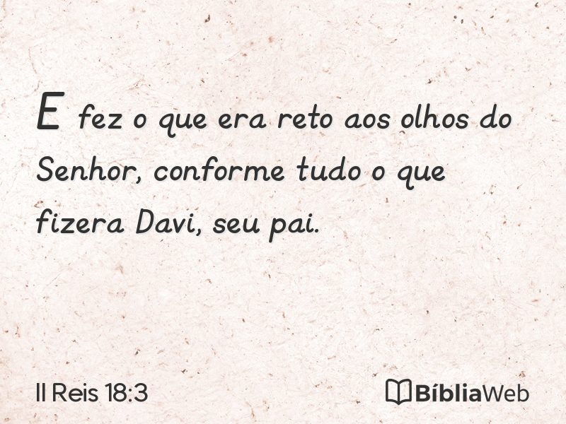 II Reis 18:3 em imagem para compartilhar
