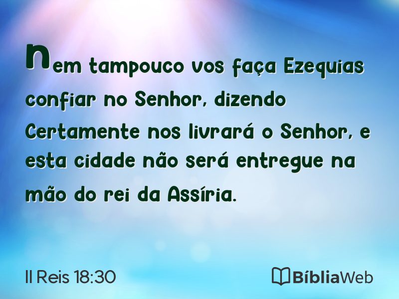 II Reis 18:30 em imagem para compartilhar