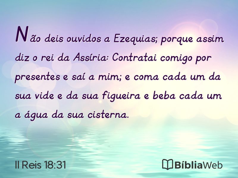 II Reis 18:31 em imagem para compartilhar