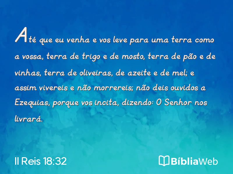 II Reis 18:32 em imagem para compartilhar