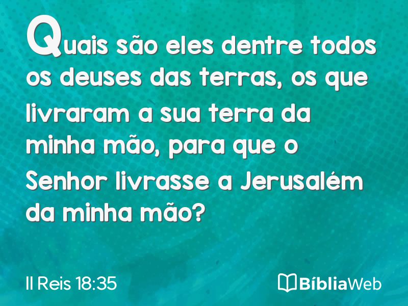 II Reis 18:35 em imagem para compartilhar